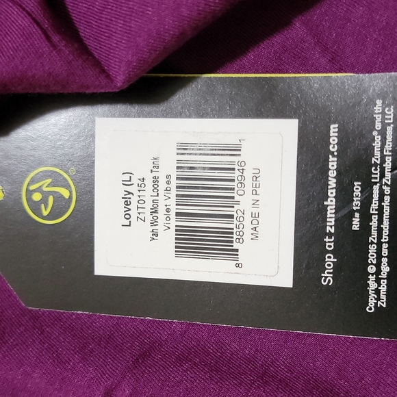 Zumba Fitness Yah Wo'Mon Loose Tank in Lovely - Picture 4 of 4